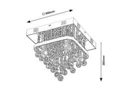 Rabalux  LED přisazený lustr Pallas 1x23W+4x40W | 4xE14 | 1470lm | 4000K - 3 fázové stmívání