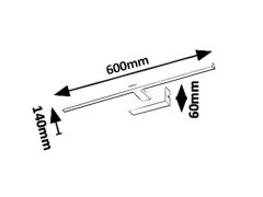 Rabalux  LED nástěnné svítidlo Albina 12W | 795lm | 4000K | IP23 | 60cm | matná bílá