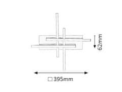 Rabalux  LED přisazené stropní svítidlo Meredith 1x20W | 1440lm | 4000K - chrom