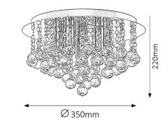 Rabalux  CORINNA 2616 stropní svítidlo 5x40W | E14 | IP20 | chrom