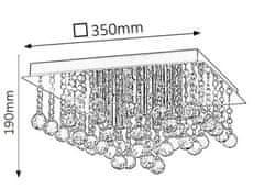 Rabalux  CORINNA 2618 stropní svítidlo 5x40W | E14 | IP20 | chrom