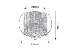 Rabalux  Stropní svítidlo Ninelle max. 6x40W | G9 | IP20 - chrom, křišťál, kouřové sklo