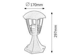 Rabalux  MARSEILLE zahradní sloupkové svítidlo max. 1x60W | E27 | IP44 - černé, 8619