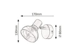 Rabalux  HOLLY nástěnné bodové svítidlo max. 1x40W | E14 | IP20 - antická zlatá