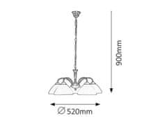 Rabalux  REGINA závěsný lustr max. 5x40W | E14 | IP20 - bronzová