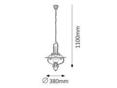 Rabalux  ENNAI závěsná lucerna max. 1x60W | E27 | IP20 - tmavé dřevo, černá