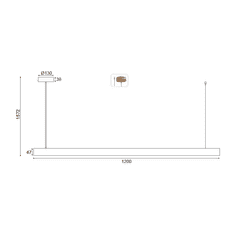 ACA  LED závěsné svítidlo WOODY 15W/230V/2700K/1440Lm/150°/IP20, světlé dřevo