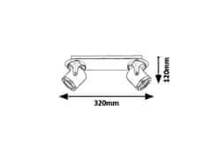 Rabalux  APRIL přisazené stropní bodové svítidlo max. 2x5W | GU10 | IP20 - červená