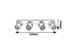 Rabalux  APRIL přisazené stropní bodové svítidlo max. 4x5W | GU10 | IP20 - mátová