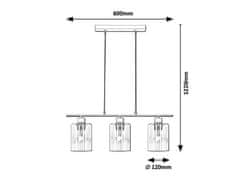 Rabalux  MIROSLAW závěsné svítidlo max. 3x40W | E27 | IP20 - matná černá