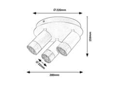 Rabalux  ZIRCON 5071 stropní bodové svítidlo max. 3x5W | GU10 - černá, stříbrná