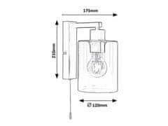 Rabalux  MIROSLAW nástěnná lampa max. 1x40W | E27 | IP20 - matná černá