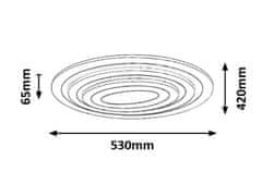 Rabalux  LED stropní svítidlo TANELI 41W | 3053lm | 3000-6500K - CCT, stmívatelné