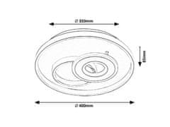 Rabalux  LED stropní svítidlo CELINDA 40W | 2000lm | 4000K - chrom, bílá