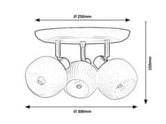 Rabalux  SORAYA stropní bodové svítidlo max. 3x40W | E14 - šedá, bílá