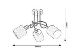 Rabalux  NATINA stropní svítidlo max. 3x25W | E14 | IP20 - chrom