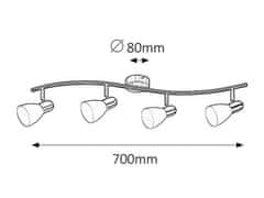 Rabalux  SOMA stropní bodové svítidlo 4x40W | E14, 6304