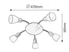 Rabalux  SOMA stropní svítidlo 5x40W | E14, barva chromu