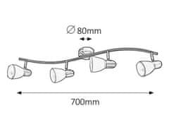 Rabalux  SOMA stropní bodové svítidlo 4x40W | E14, 6309