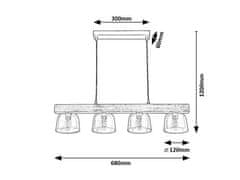 Rabalux  CARDAMOM závěsné svítidlo 3120