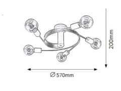 Rabalux  CARLY stropní svítidlo 2096
