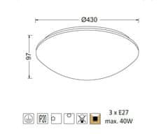 ACA  Přisazené svítidlo VEGAS max. 3x40W/E27/230V/IP20