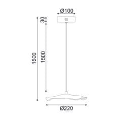 ACA  LED závěsné svítidlo NIMFEA 5W/230V/3000K/400Lm/IP20, Flicker free