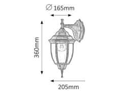 Rabalux  NIZZA venkovní nástěnné svítidlo 8451