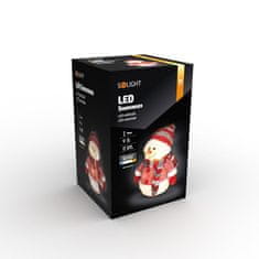 Solight  LED sněhulák, 26cm, 6x LED, IP20, 3x AA