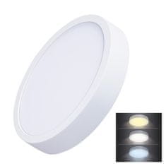 Solight  LED mini panel CCT, přisazený, 24W, 1800lm, 3000K, 4000K, 6000K, kulatý bílý