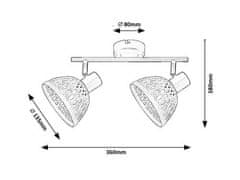 Rabalux  RATTAN bodové svítidlo 3134