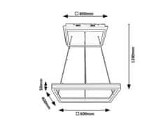 Rabalux  QUADRO LED závěsné svítidlo 3085