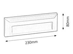 Rabalux  LED venkovní zápustné svítidlo Pueblo 1x1,6W | 103lm | 4000K | IP65 - šedá