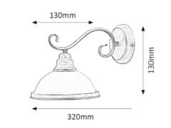 Rabalux  ELISETT nástěnné svítidlo max. 1x60W | E27 | IP20 - bronz