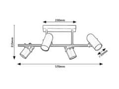 Rabalux  MAXIMILIAN stropní svítidlo 73044