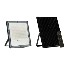 ACA Lightning  LED solární reflektor FLARE 180W/4000K/IP66/Li-Fe 3,2V/18Ah, černá barva