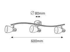 Rabalux  SOMA stropní bodové svítidlo 3x40W/E14, barva bronzu
