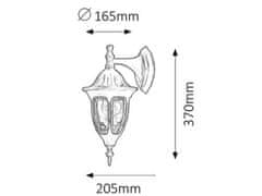Rabalux  MILANO1 venkovní nástěnná lucerna 8341