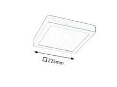 Rabalux  LED přisazený mini panel Lois 18W | 1400lm | 3000K| IP20 | 22,5cm - saténový chrom