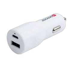 Skross  USB A+C nabíjecí autoadaptér Dual Car Charger, 20W Power Delivery