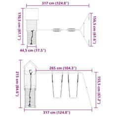 Vidaxl Dětské hřiště na zahradu impregnované borové dřevo