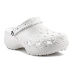 Crocs Dřeváky bílé 41 EU Classic Platform Glitter Clog W Chalk