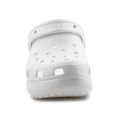 Crocs Dřeváky bílé 41 EU Classic Platform Glitter Clog W Chalk