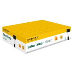 ACTIVER Lampa solární kónická, plast, display, sada 8 ks