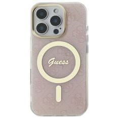 Guess Originální kryt GUESS IML 4G Magsafe GUHMP16XH4STP for Apple iPhone 16 Pro Max , barva růžová