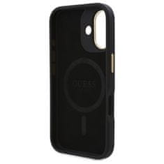 Guess Originální kryt GUESS 4G Logo Plate Magsafe GUHMP16SU4GPRK for Apple iPhone 16 , barva černá