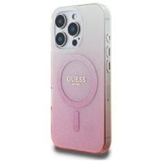 Guess Originální kryt GUESS IML Glitter Gradient Magsafe GUHMP16XHGRCELP for Apple iPhone 16 Pro Max , barva růžová