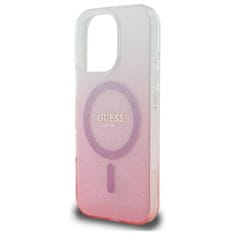 Guess Originální kryt GUESS IML Glitter Gradient Magsafe GUHMP16XHGRCELP for Apple iPhone 16 Pro Max , barva růžová