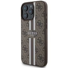 Guess Originální kryt GUESS hardcase 4G Printed Stripes MagSafe GUHMP16XP4RPSW for Apple iPhone 16 Pro Max , barva hnědá