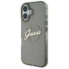 Guess Originální kryt GUESS IML Heart GUHCP16SHCHGSPK for Apple iPhone 16 , barva černá